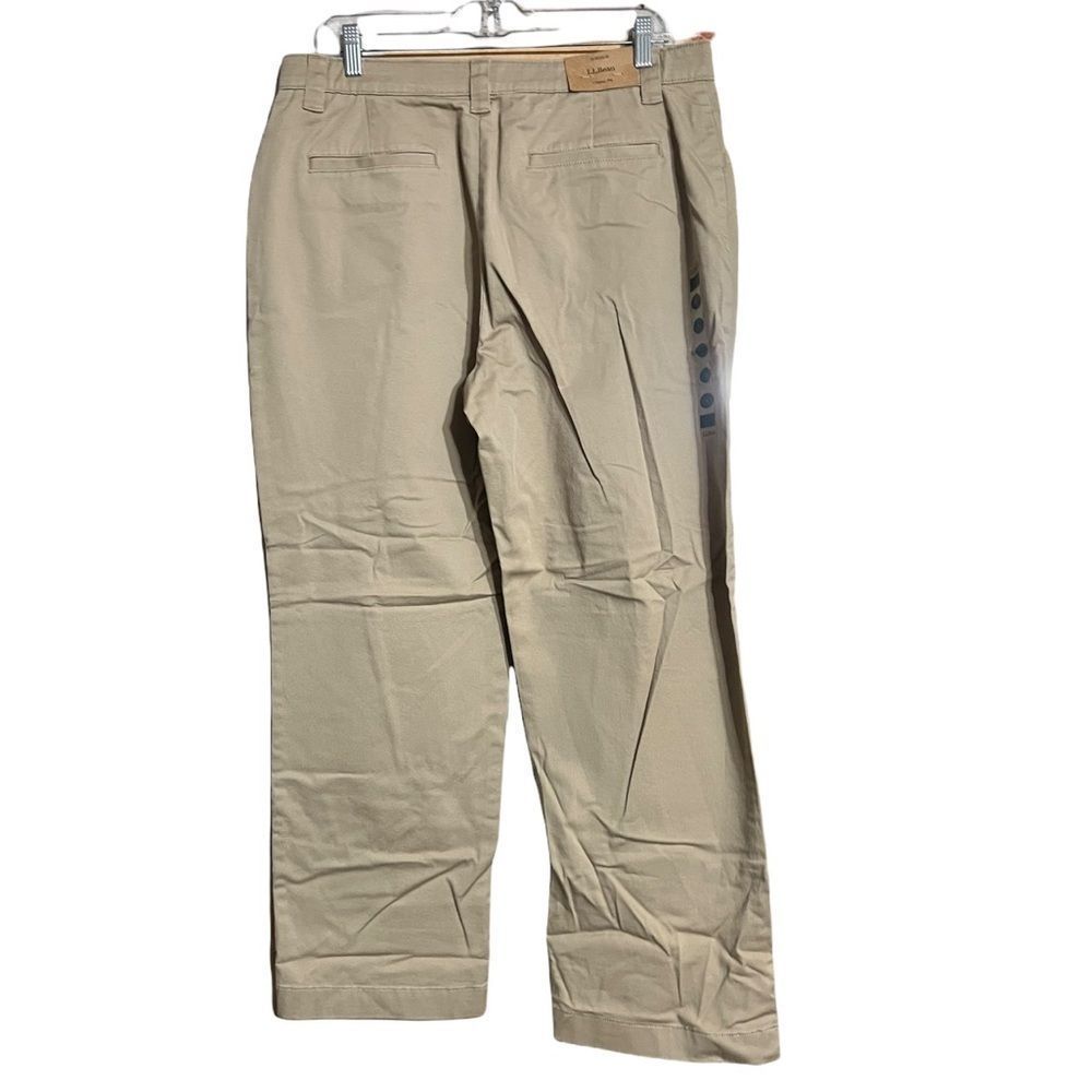 LL Bean Easy Pants Stretch Twill Khaki Pants Sz 16 NWT - Picture 11 of 12